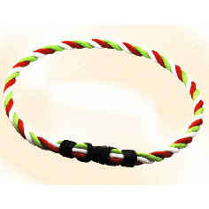 Ionen Power Halskette grün/weiß/rot Small