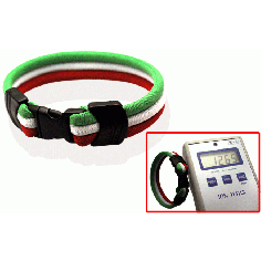 Ionen Power Armband grün/weiß/rot Small