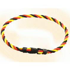 Ionen Power Halskette schwarz/rot/gelb Small