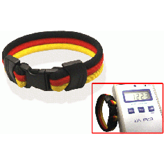 Ionen Power Armband schwarz/rot/gelb Medium