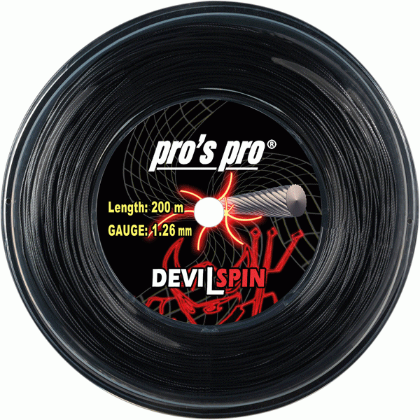 Pro's Pro Deutsche Polyestersaite Devil Spin 200 m 1,26 mm schwarz verdreht