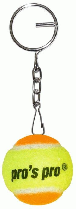Pro's Pro Schlüsselanhänger Tennisball gelb/orange Filz