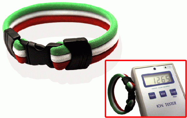 Pro's Pro Ionen Power Armband grün/weiß/rot Medium