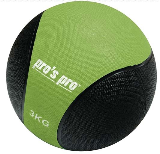 Pros Pro Medizinball 3 kg grün/schwarz