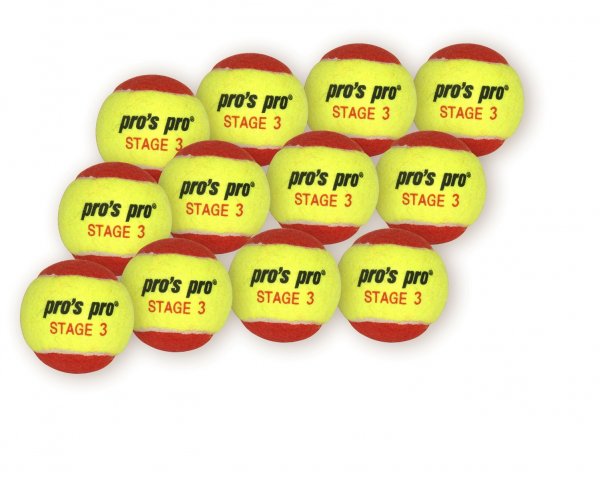 Pro's Pro Methodikbälle Stage 3 (70 mm) yellow/red 12er