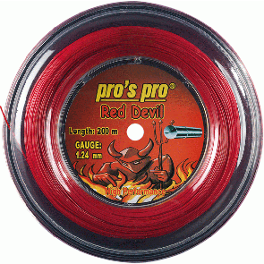 Pro's Pro 200-m-Tennissaite Red Devil 1,24 mm rot Deutsche Polyestersaite