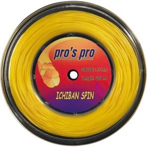 Pro's Pro 200-m-Tennissaite Ichiban Spin gold 1,31 mm profiliert Deutsche Polyestersaite