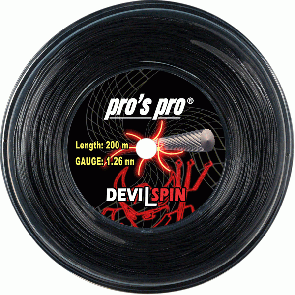 Pro's Pro Deutsche Polyestersaite 12 m Devil Spin 1,26 mm schwarz