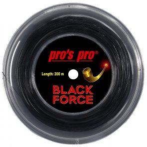 Pro's Pro 200-m-Tennissaite Black Force 1,14 mm schwarz Deutsche Polyestersaite