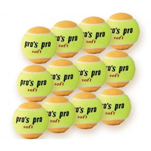 Pro's Pro Soft Tennisbälle für Kinder 12er gelb-orange