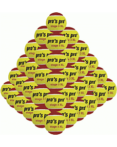 Pro's Pro Tennisb&auml;lle STAGE 3 60er gelb/rot ITF approved