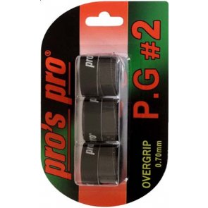 Pro's Pro P.G. 2 Griffband griffig tacky perforiert 0,7 mm 3er Packung schwarz