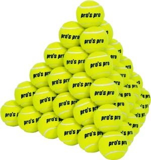 Pro's Pro Practice Trainerbälle drucklos Tennisball für alle Beläge 60 Stk 