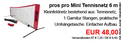 Pros Pro Mini Tennisnetz 6m